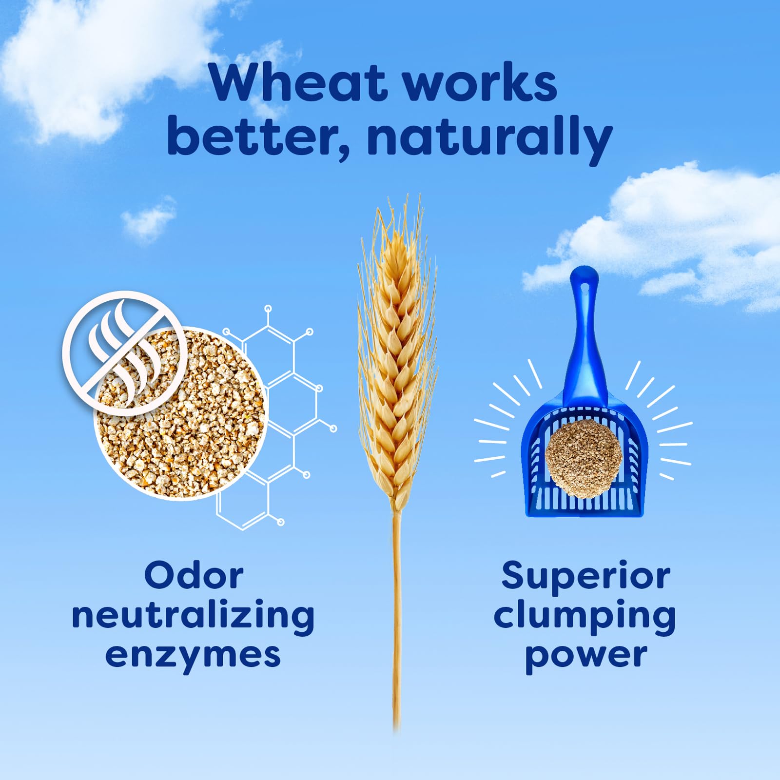 sWheat Scoop poca nube de polvo al verter, ideal para hogares limpios