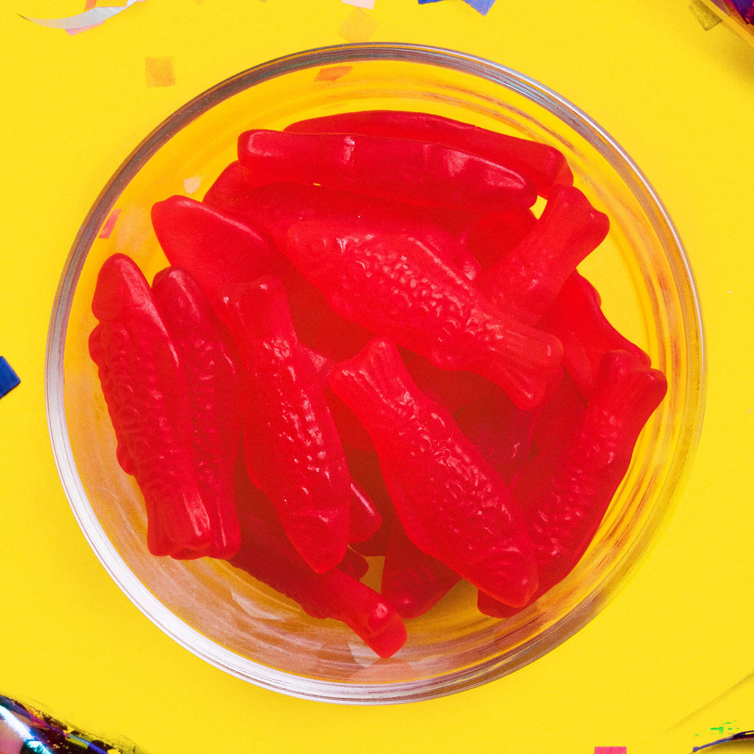 Swedish Fish comparación de tamaño para planificar porciones