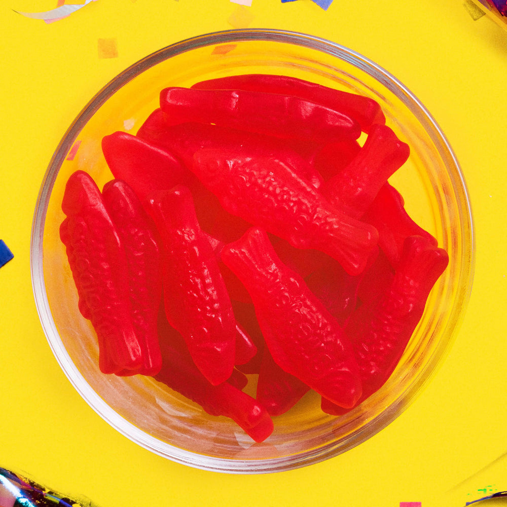 Swedish Fish comparación de tamaño para planificar porciones