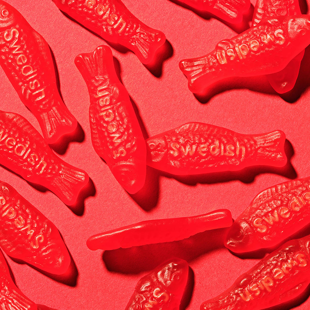 Swedish Fish etiqueta nutricional clara y fácil de leer