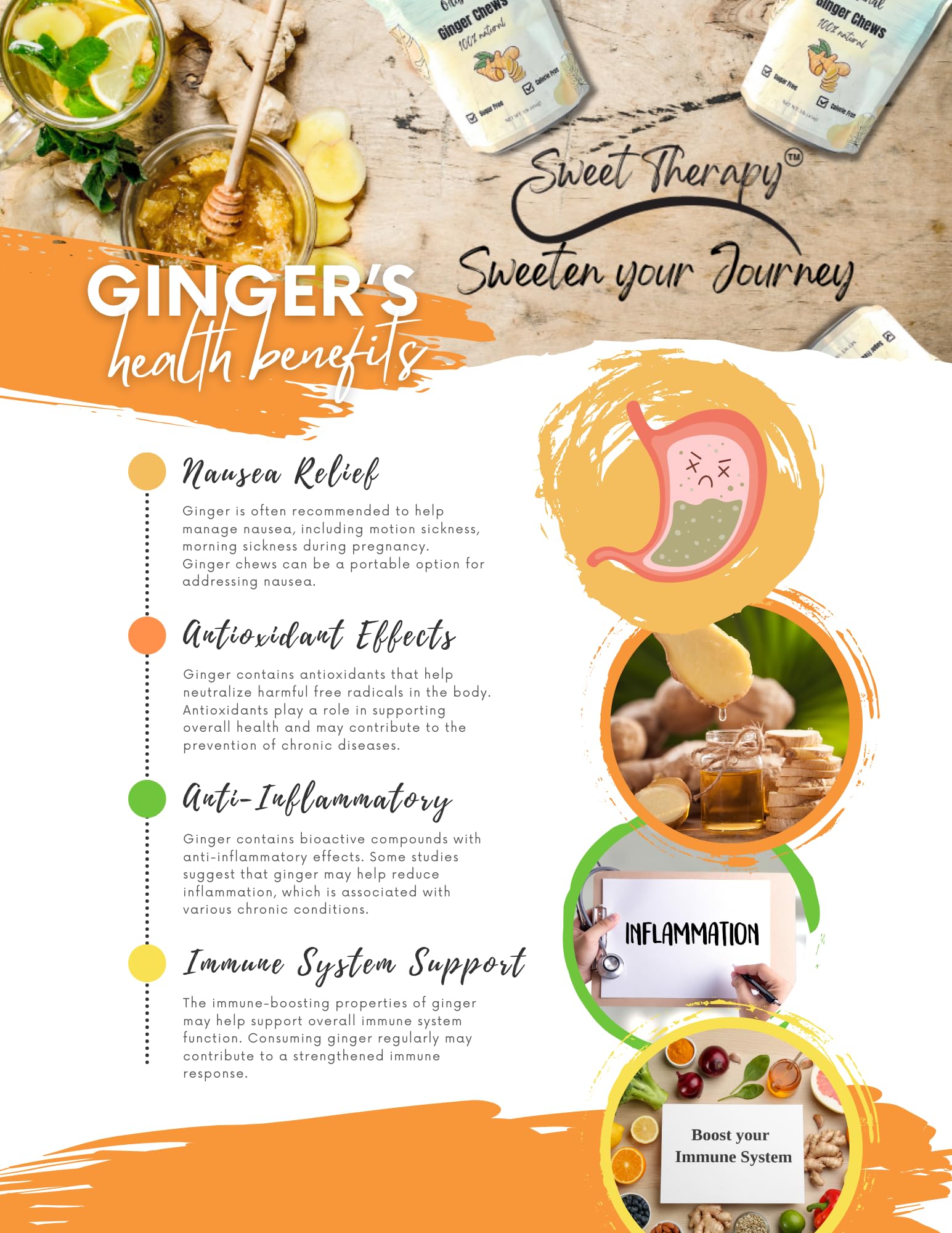 Sweet Therapy etiqueta nutricional legible con ingredientes principales