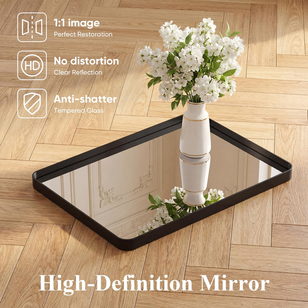 Sweetcrispy mirror mounted over sink demonstrating practical placement and utility