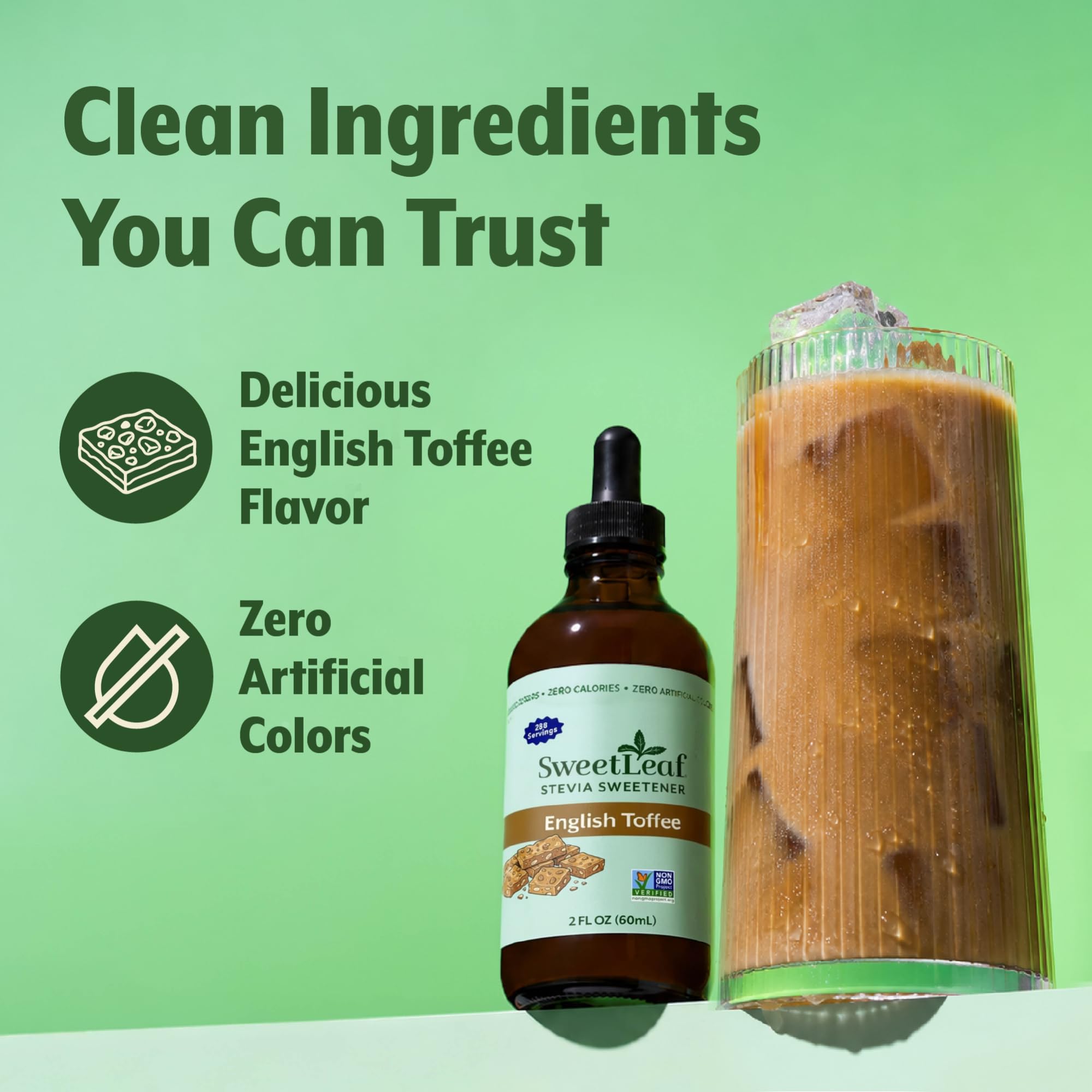 SweetLeaf frasco en mano para ver tamaño compacto y portable