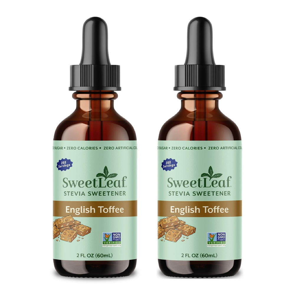 SweetLeaf envase frontal English Toffee, opción sin calorías
