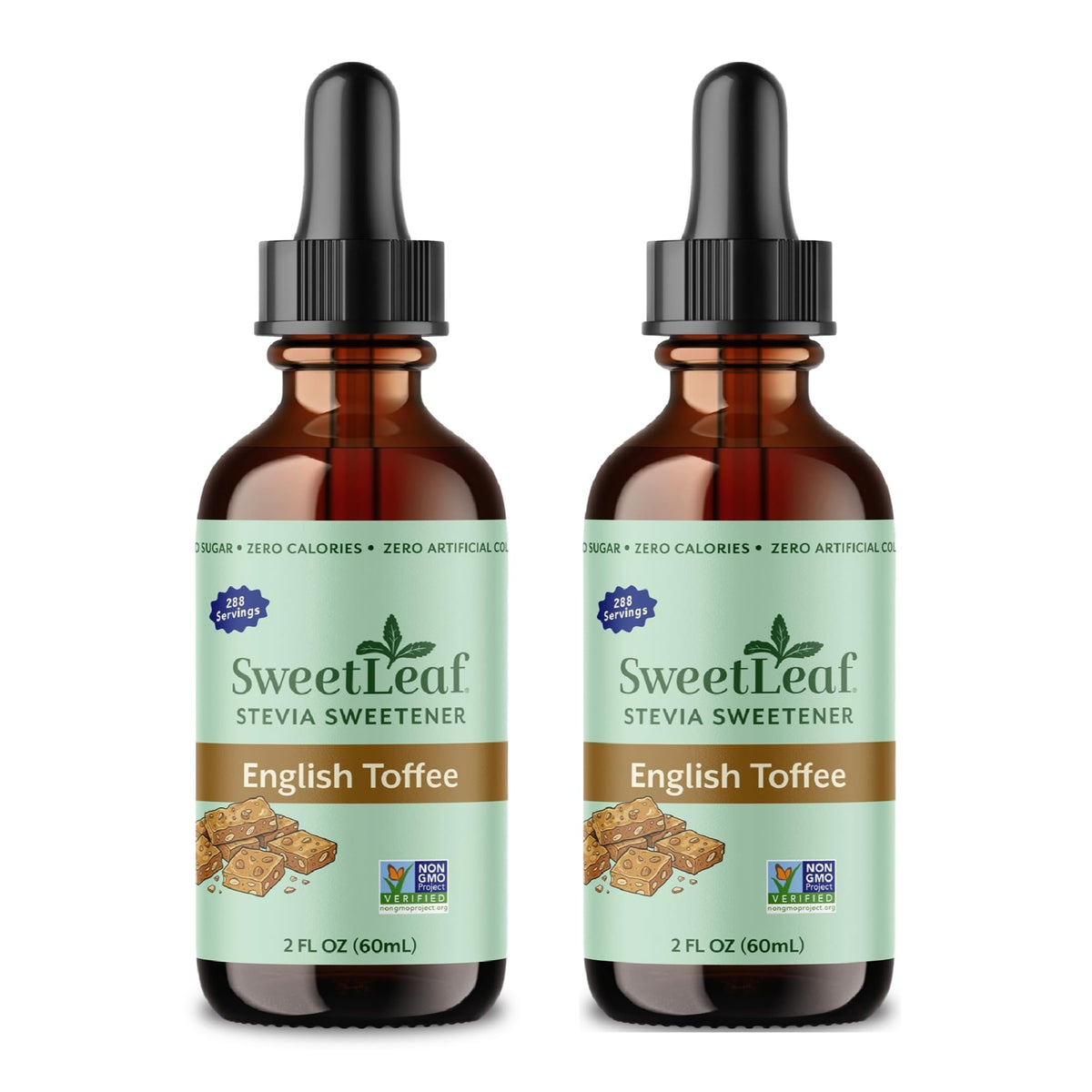 SweetLeaf envase frontal English Toffee, opción sin calorías