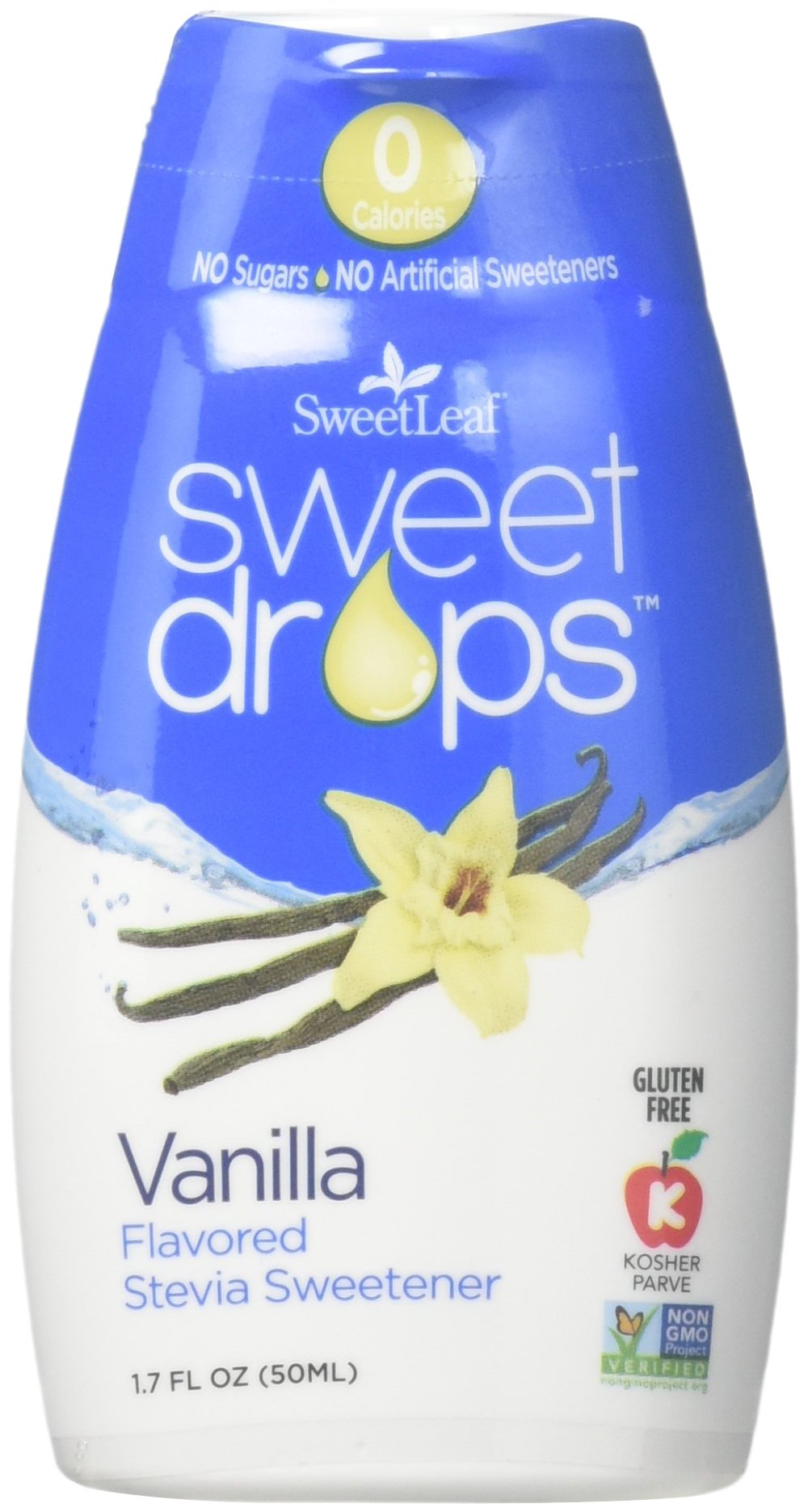SweetLeaf gotas añadidas a café con leche realzando sabor sin calorías