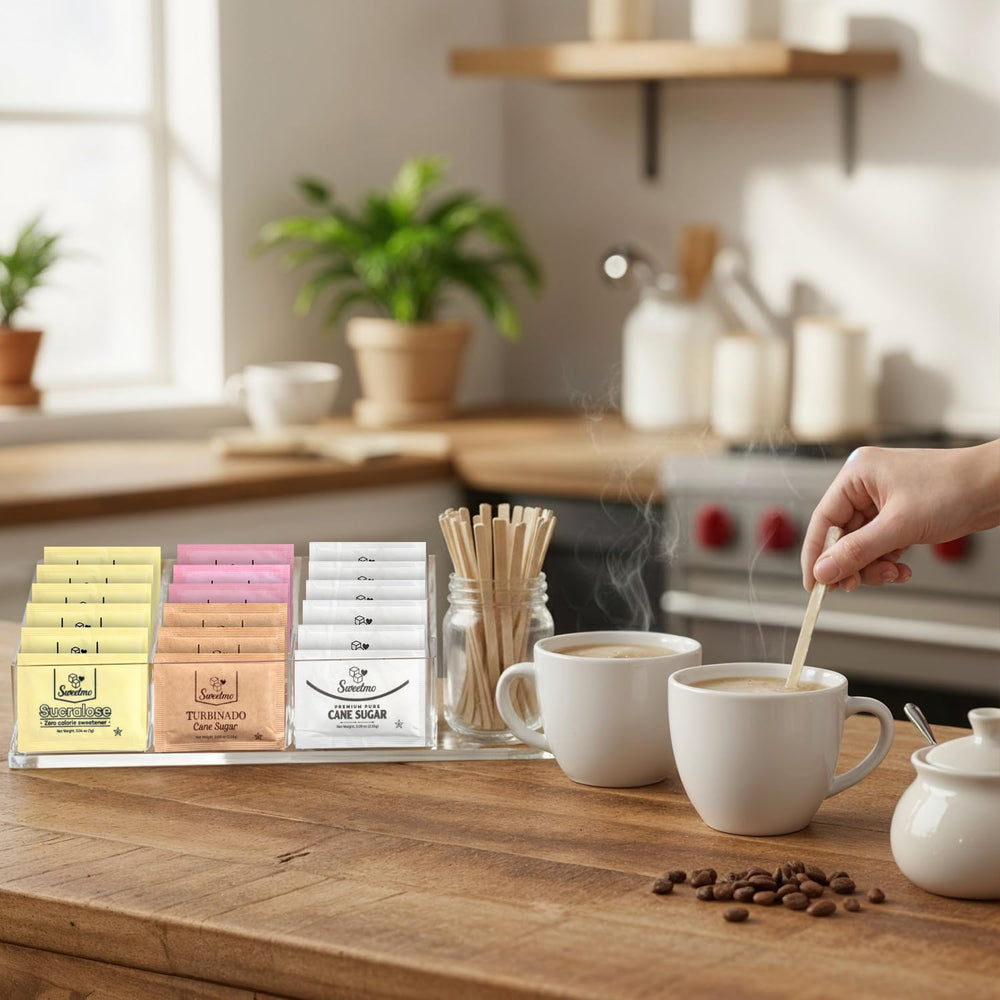 Sweetmo uso en estación de café, ideal para oficinas y alojamientos