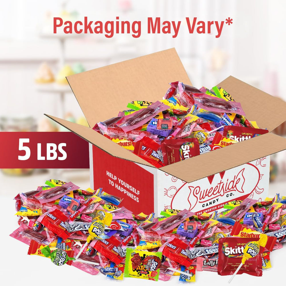 SWEETSIDE CANDY CO. primer plano de envoltorios individuales mostrando higiene y facilidad