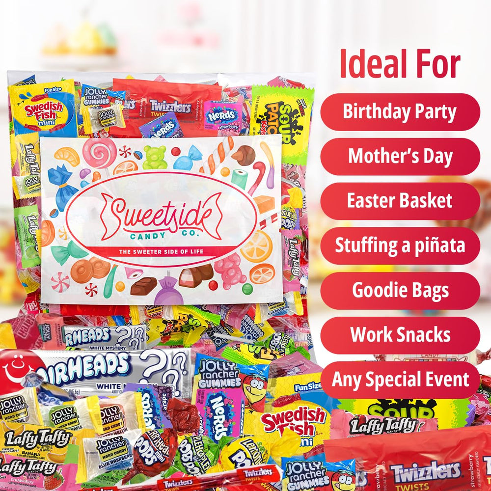 SWEETSIDE CANDY CO. presentación en bolsas de regalo lista para repartir y sorprender