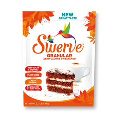 Swerve 48 oz front packaging showing brand and size, clear pantry staple benefit