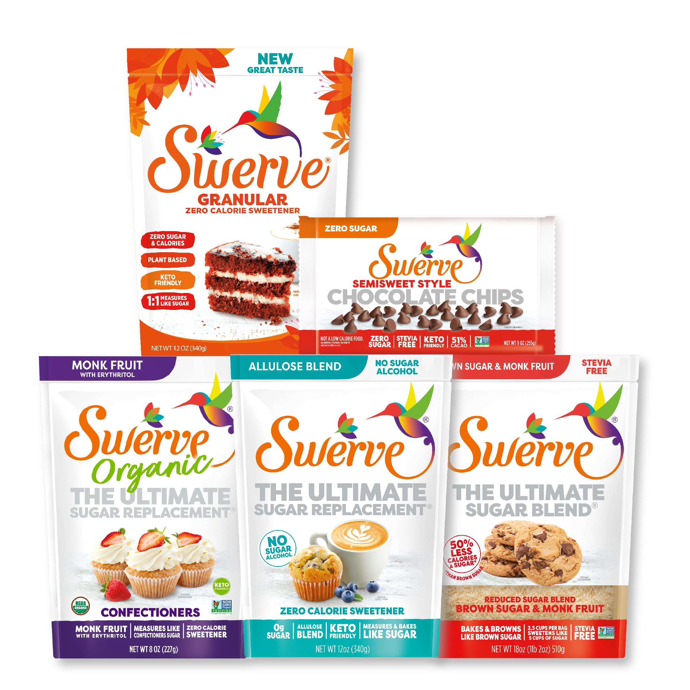 Kitchen scene with Swerve jar by coffee and bowl, illustrating everyday low-carb benefit
