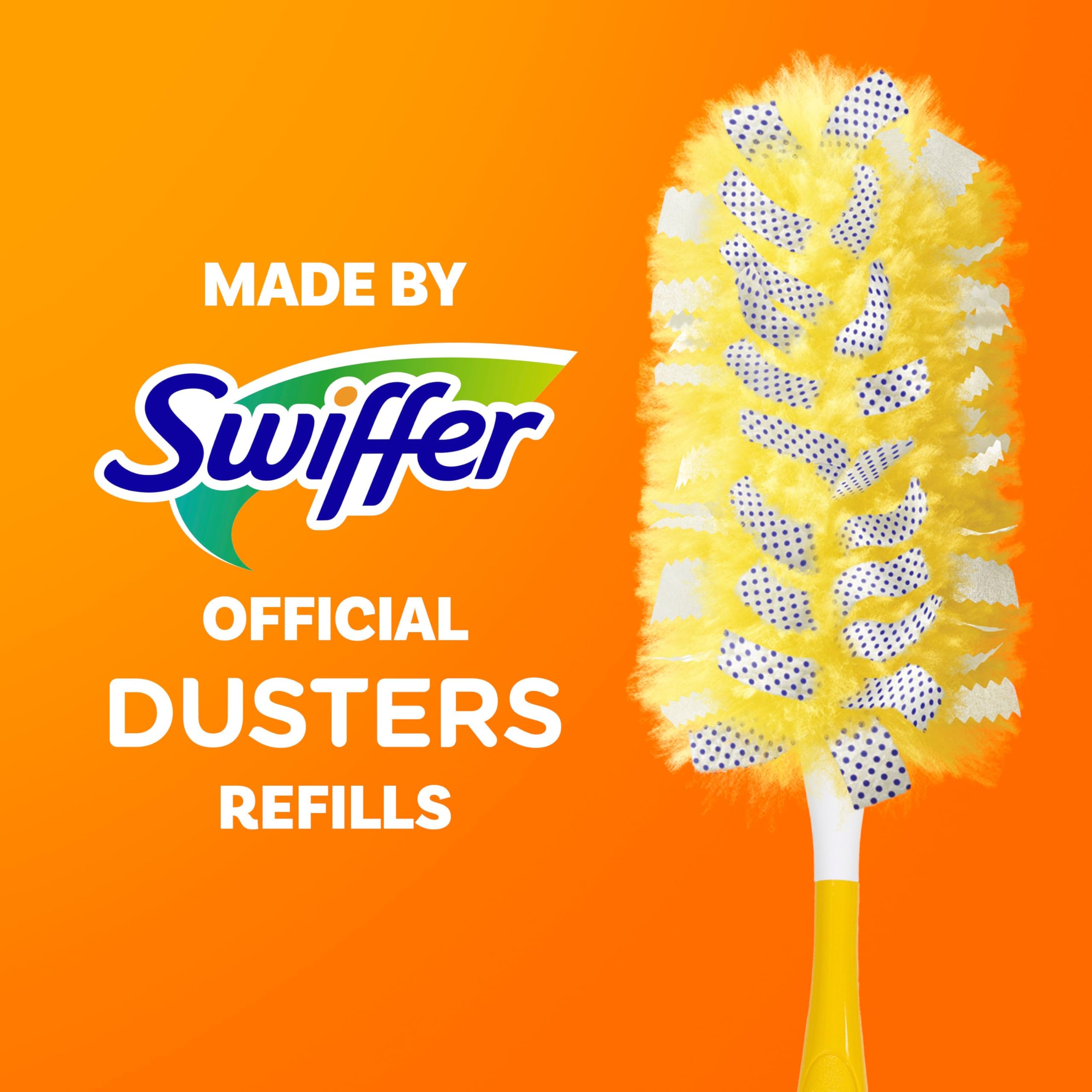 Swiffer limpiando persianas demostrando el diseño 360 grado eficaz