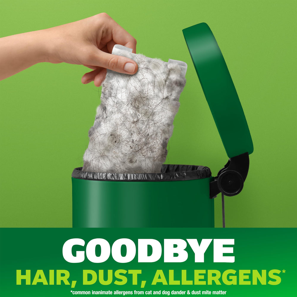 Comparativa recogida de pelo con Swiffer, más pelo atrapado