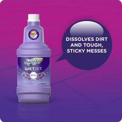 Swiffer Wet Jet unit fitted with refill demonstrating easy installation benefit