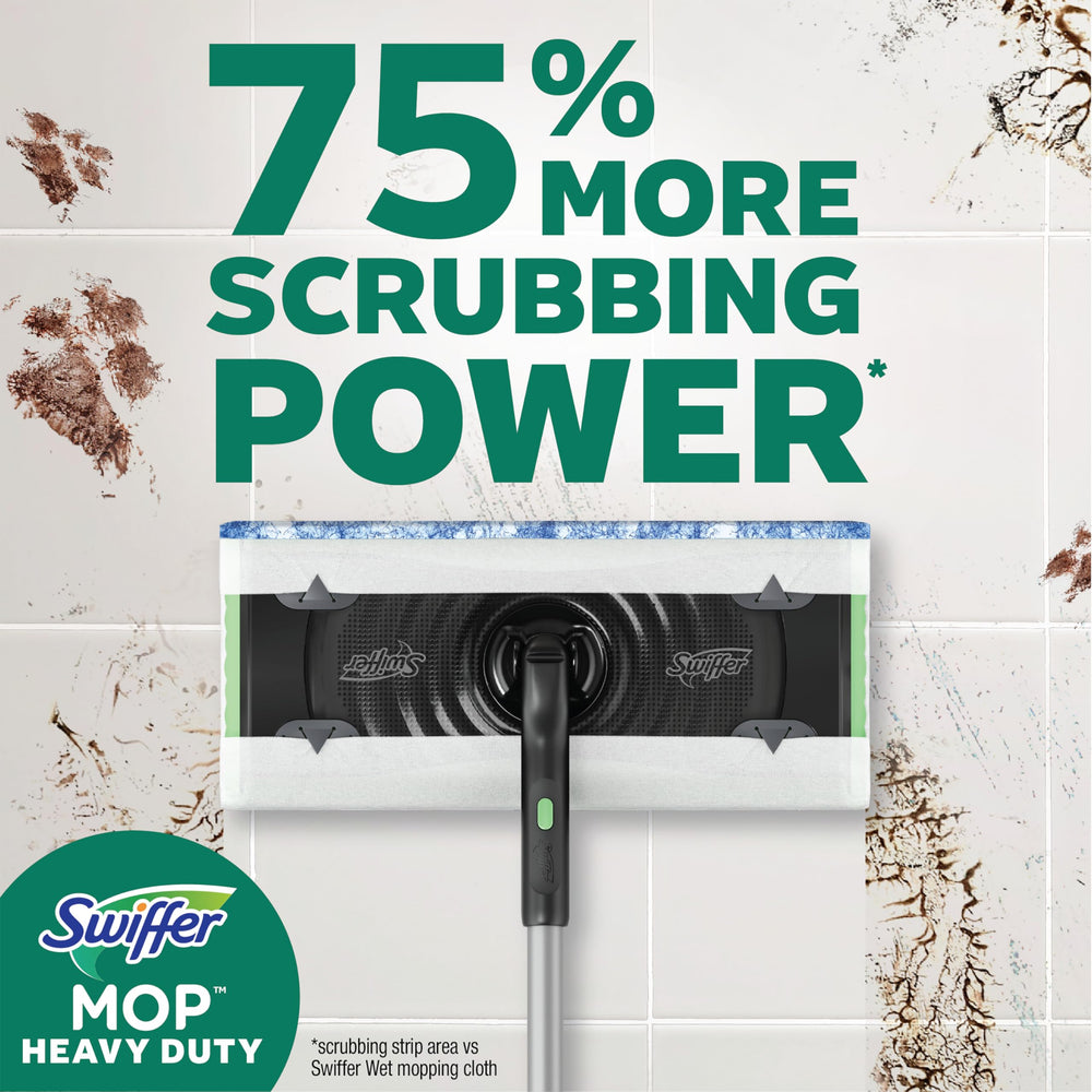 Swiffer primer plano de la textura del paño Heavy Duty que elimina manchas