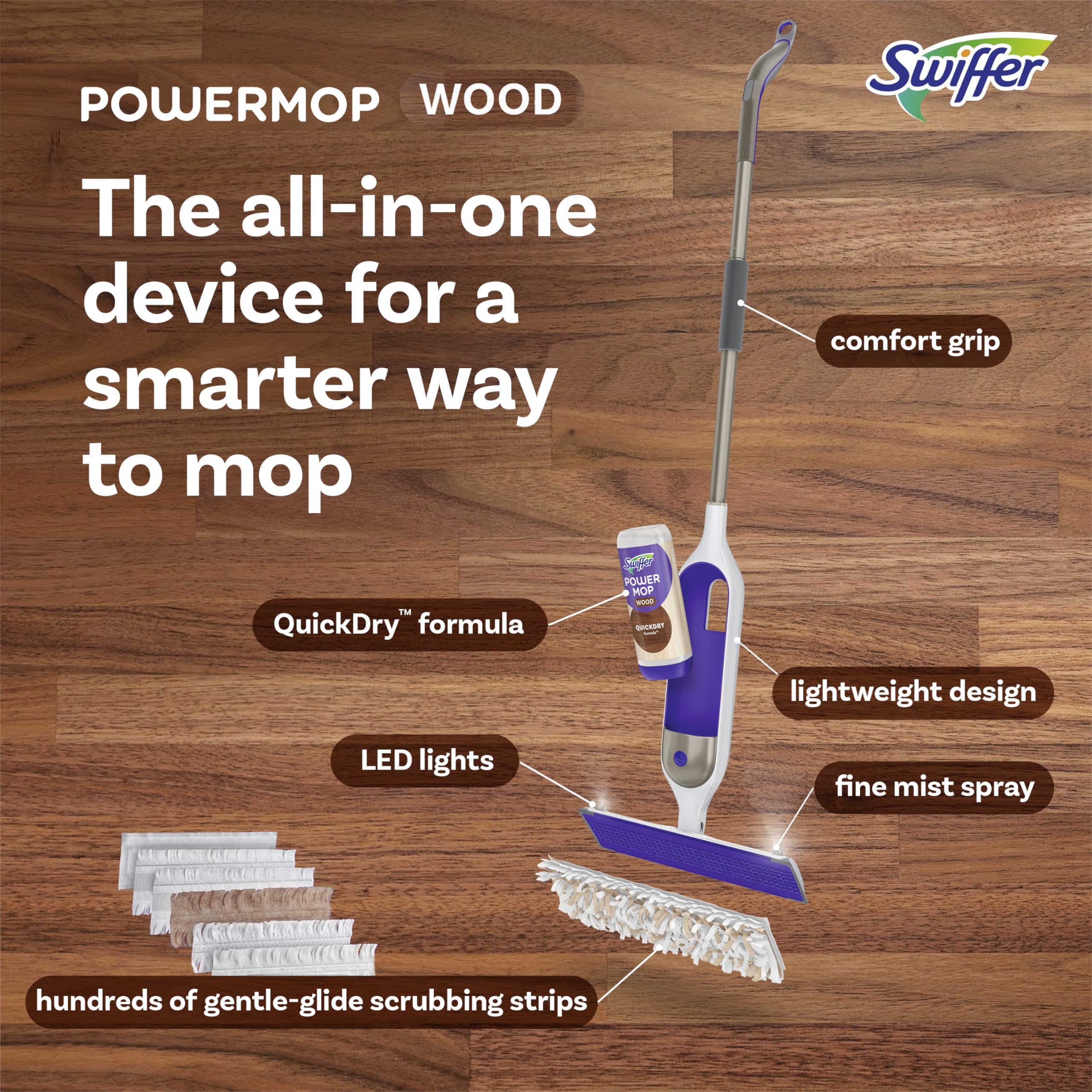Swiffer botella QuickDry limón que seca rápido y deja aroma fresco