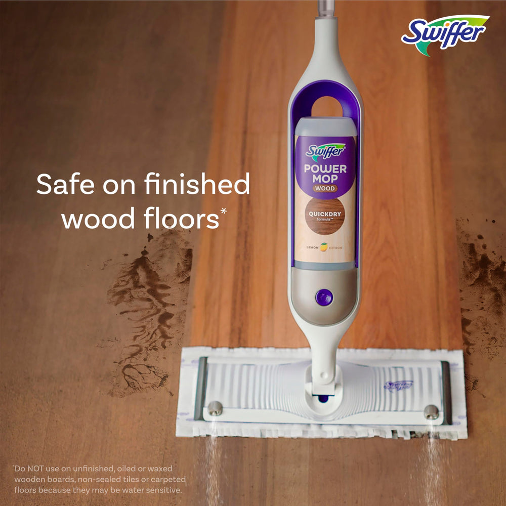 Swiffer kit completo embalaje con pads, solución y pilas incluidas