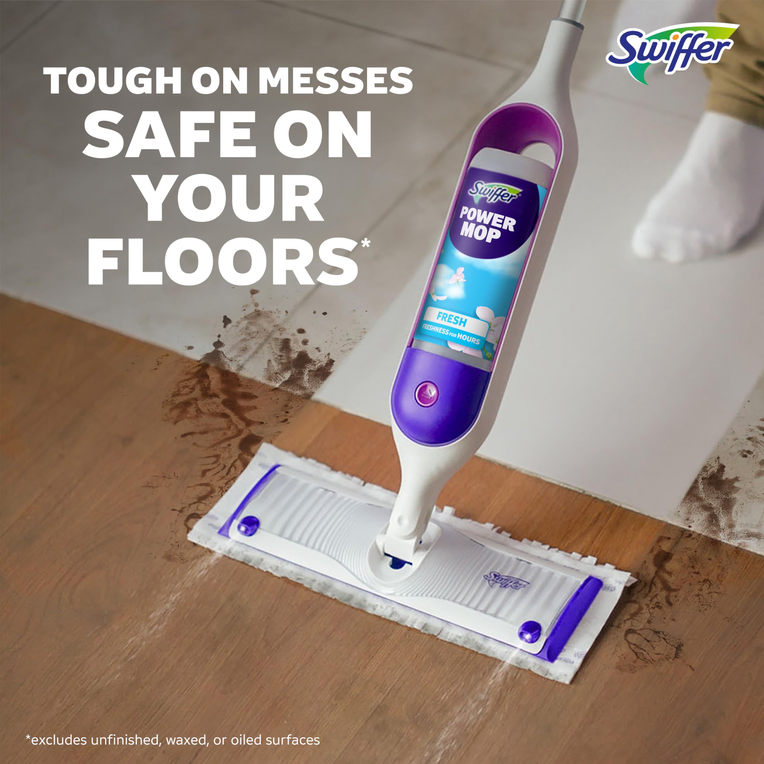 Swiffer PowerMop kit en caja con todos los componentes listos para usar