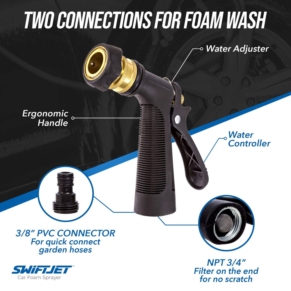 SwiftJet espuma espesa en la carrocería que encapsula suciedad para enjuague seguro