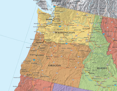 Swiftmaps home office map used for travel planning and visual organization