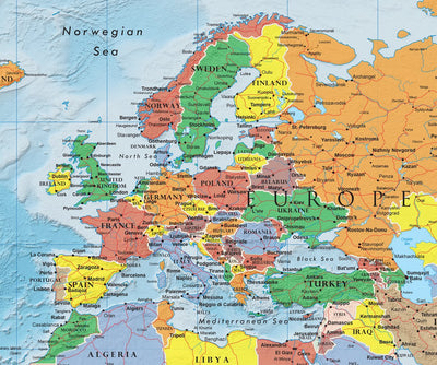 Swiftmaps laminated surface with dry-erase marks easily wiped clean for reuse