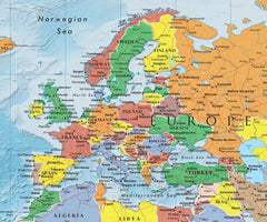 Swiftmaps laminated surface with dry-erase marks easily wiped clean for reuse