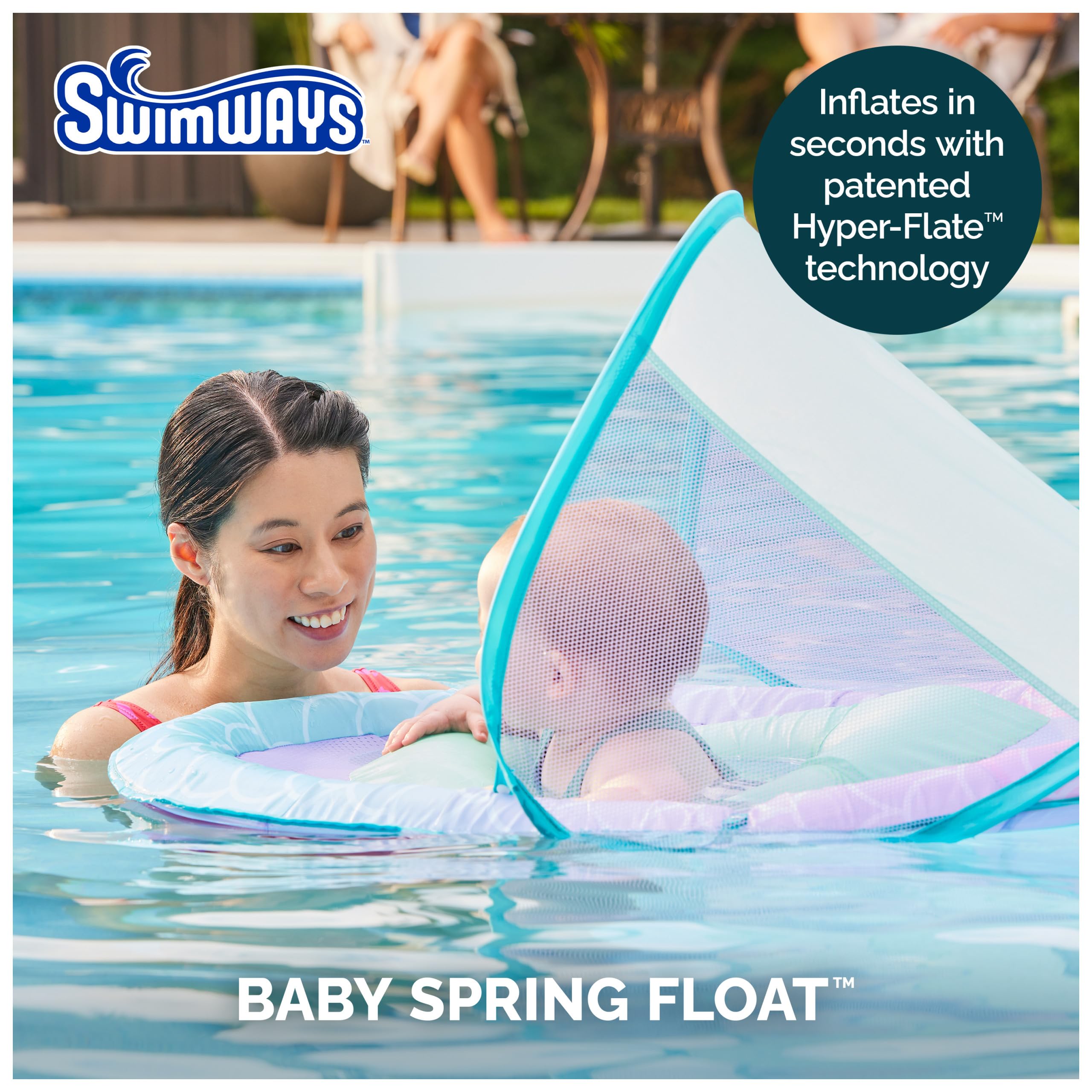 SwimWays primer plano de la malla del asiento cómodo para patadas