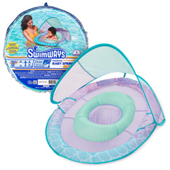 SwimWays vista frontal del flotador Mermaid con colores visibles y sombra