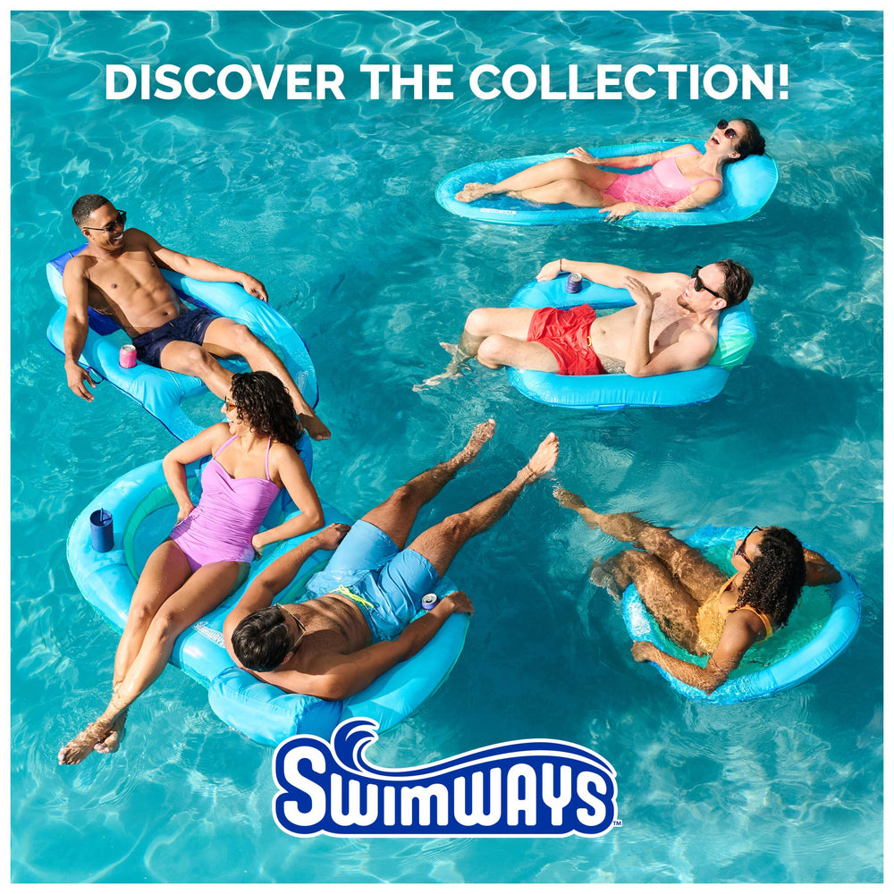 SwimWays flotador plegado dentro de su bolsa para transportar