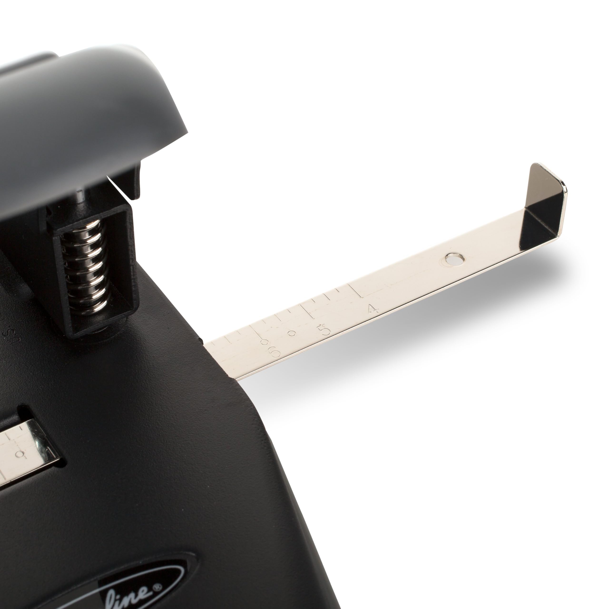 Swingline adjustable paper guide demonstrating accurate alignment benefit
