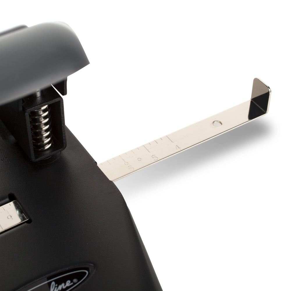 Swingline adjustable paper guide demonstrating accurate alignment benefit