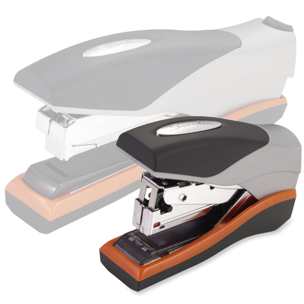 Swingline Optima 40 soft grip detail showing ergonomic comfort during use