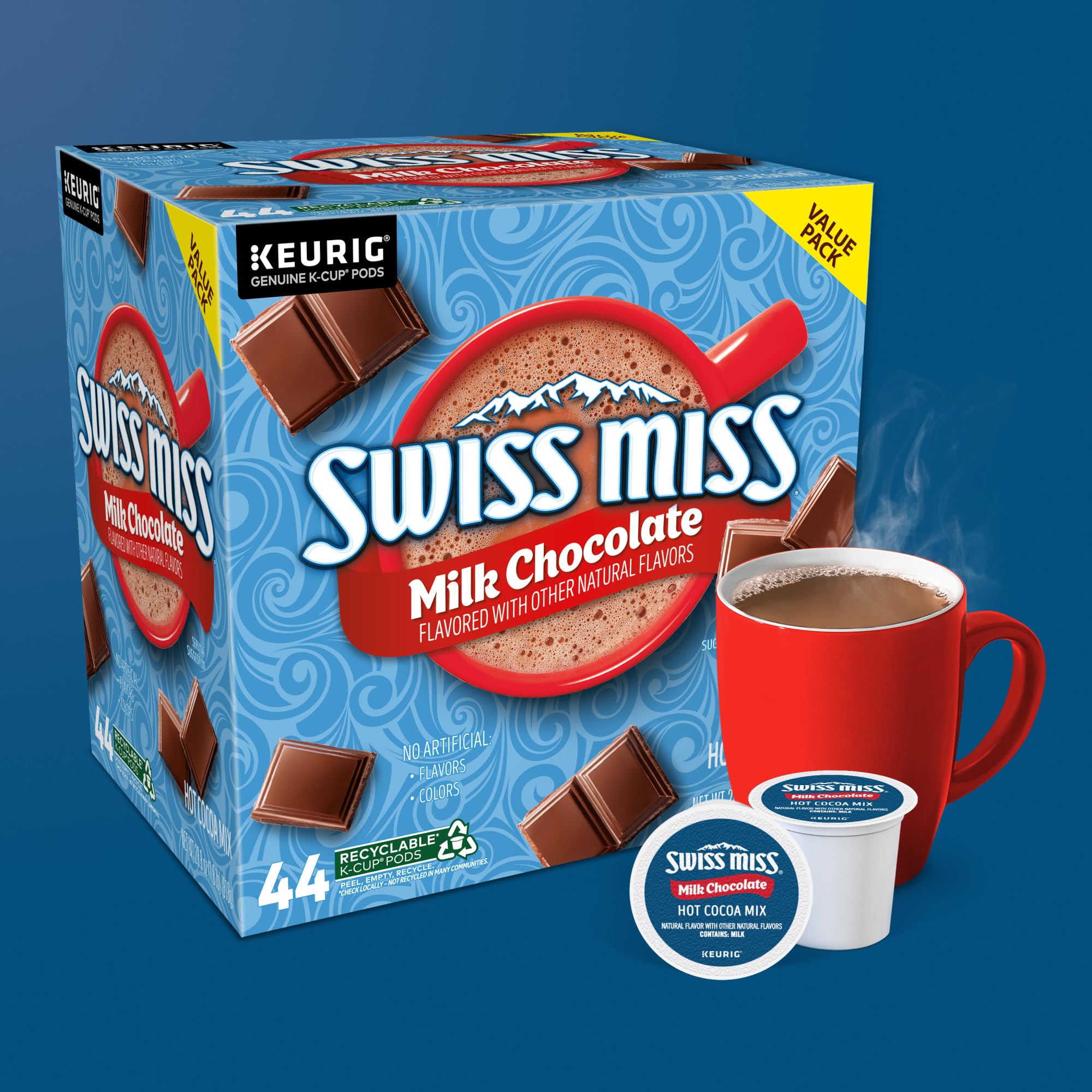 Swiss Miss etiqueta que destaca origen de la leche y confianza