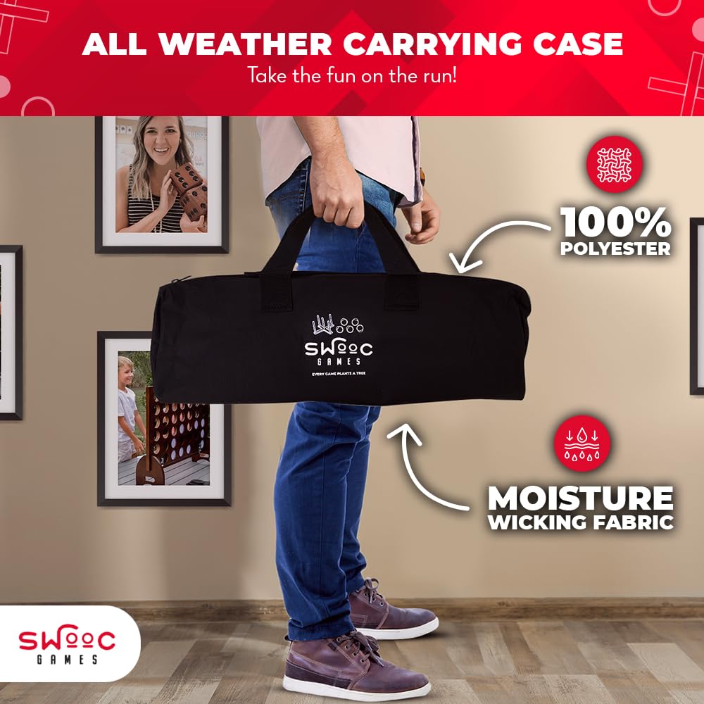 Swooc carry case and components organized for quick transport and storage