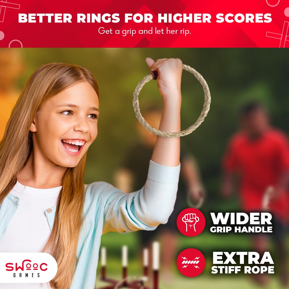 Swooc set in use backyard gameplay demonstrating family-friendly outdoor fun