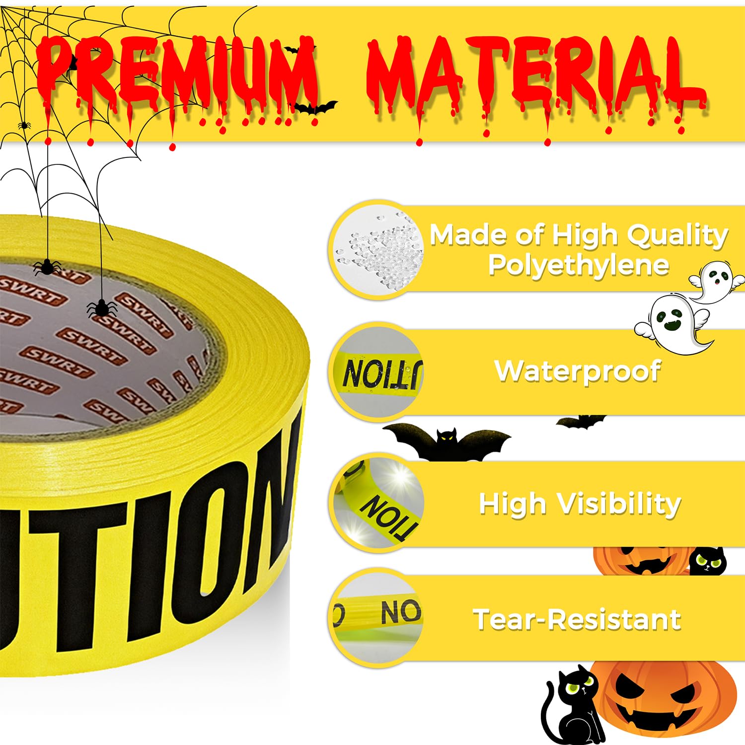 SWRT cinta en ambiente Halloween creando decoración tem themed
