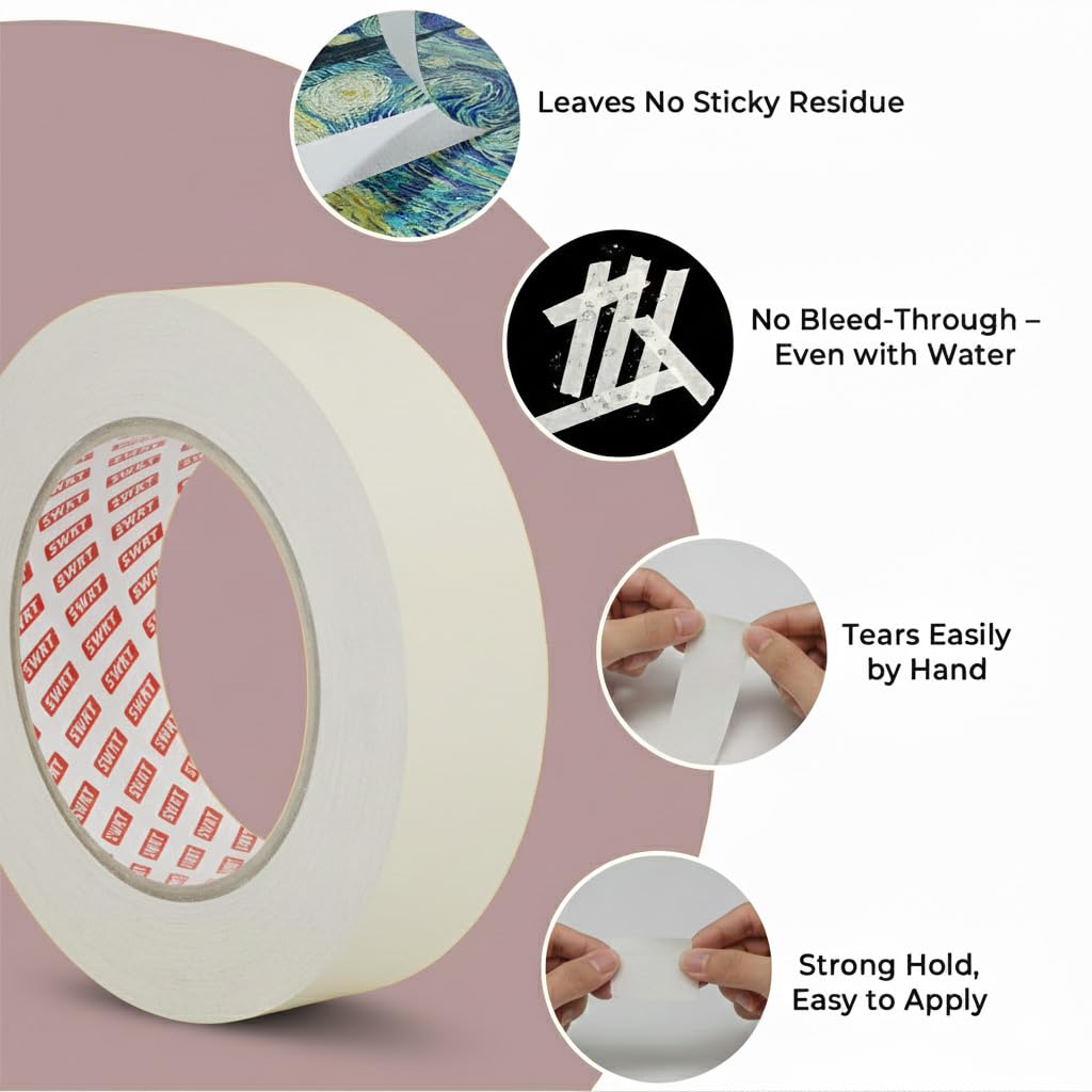 SWRT roll beside ruler illustrating 1-inch width and 55-yard length benefit