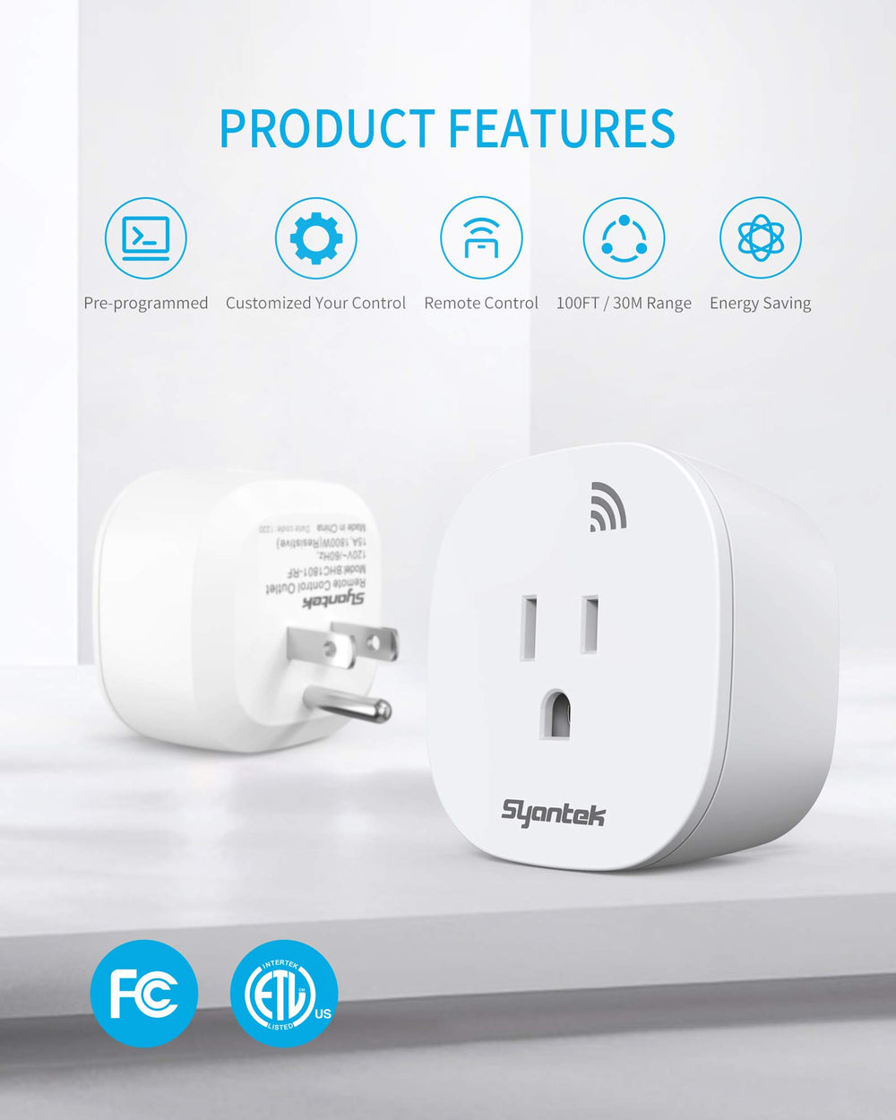 Syantek primer plano toma compacta que ahorra espacio en la pared