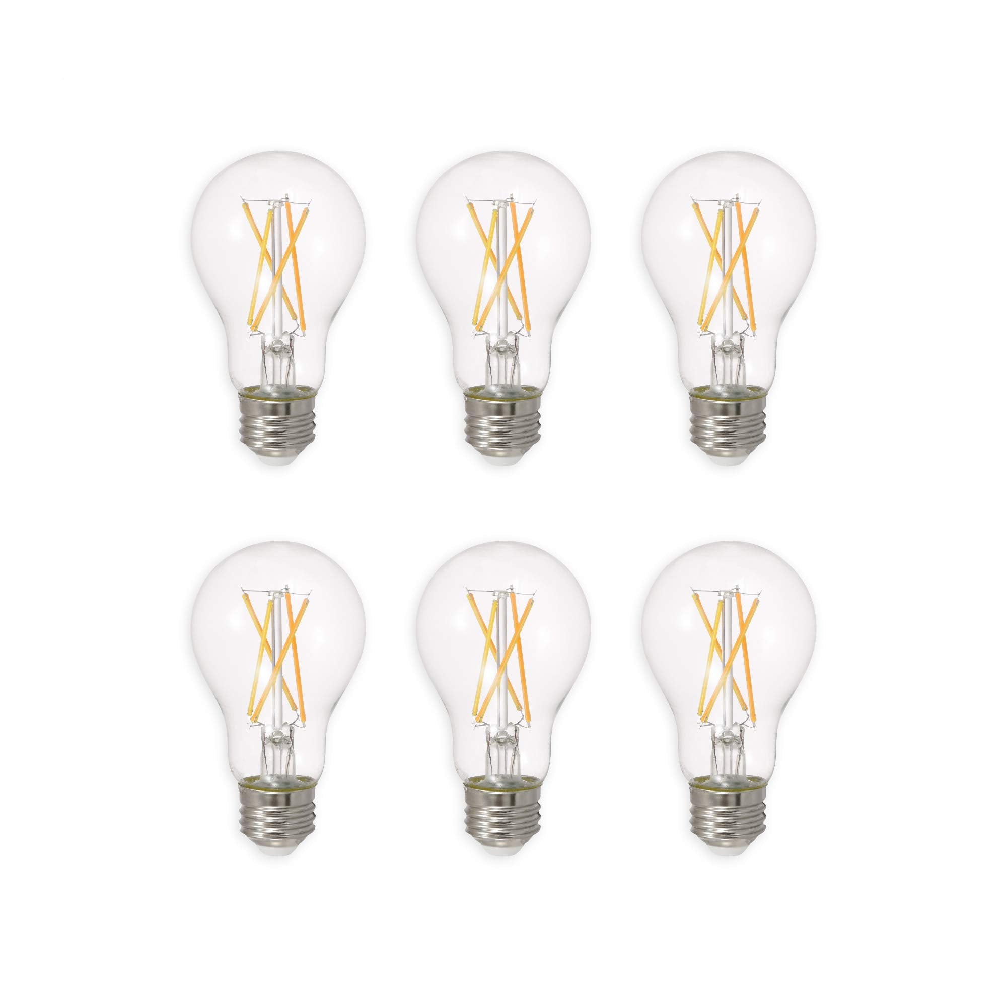 SYLVANIA bombilla TruWave pack de 6 mostrando diseño frontal y casquillo E26