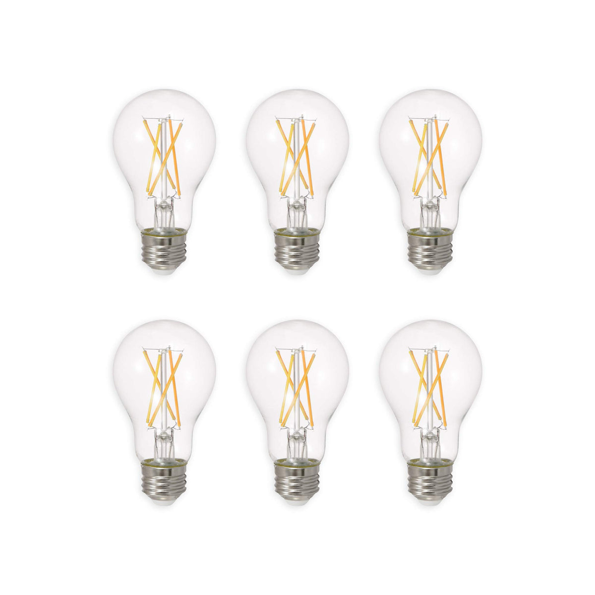 SYLVANIA bombilla TruWave pack de 6 mostrando diseño frontal y casquillo E26