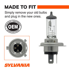SYLVANIA 9003 XtraVision beam pattern on road showing clearer down-road illumination