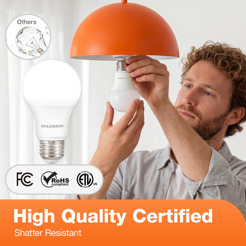 LEDVANCE SYLVANIA etiqueta con especificaciones 8.5W 800 lm 5000K y duración
