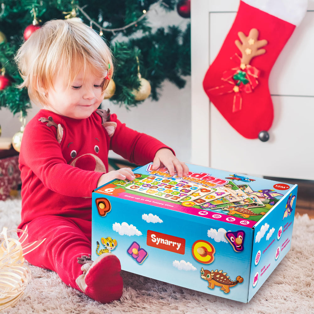 SYNARRY open gift box displaying puzzles and rack ready for gifting or storage