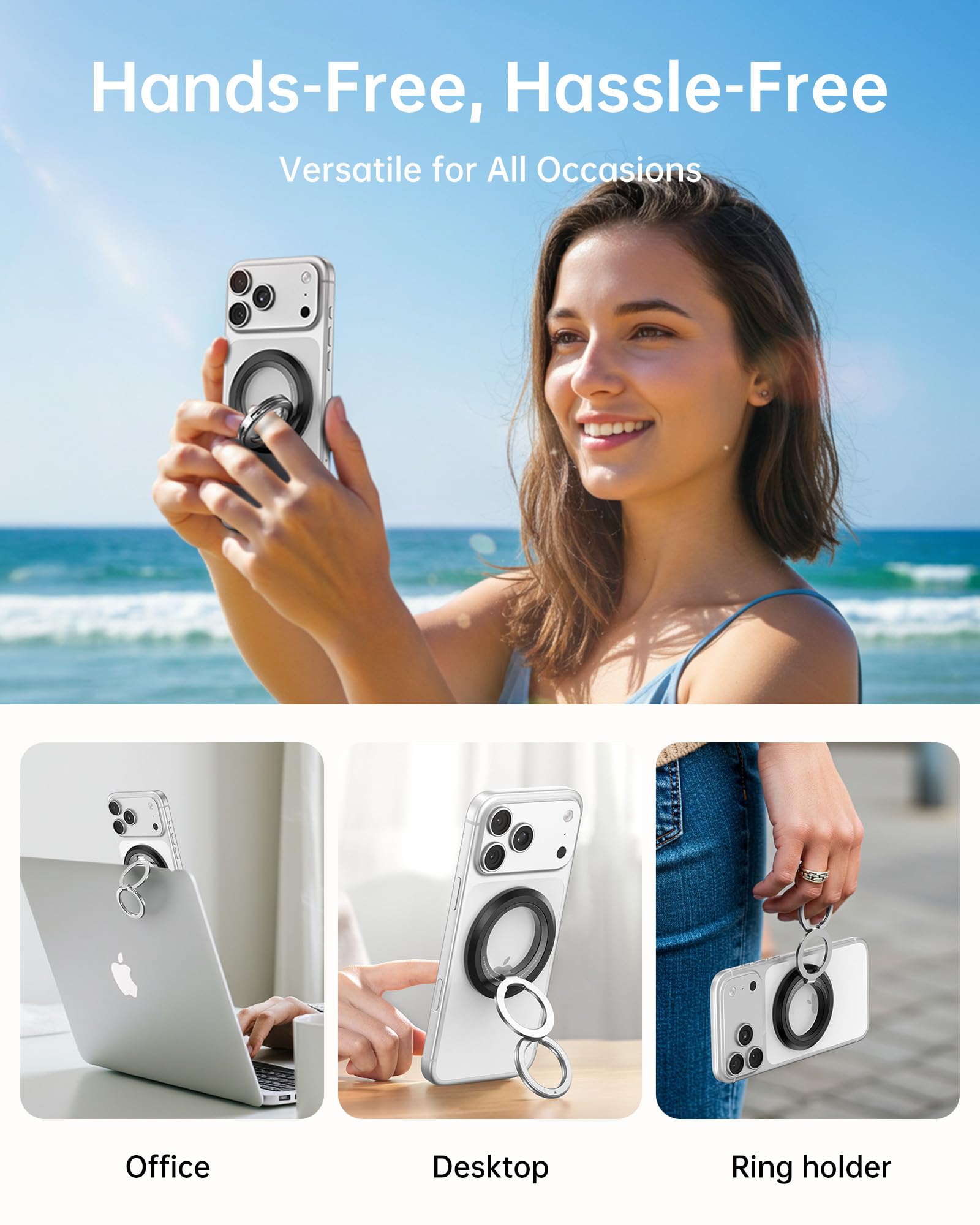 SYNCWIRE teléfono montado en soporte magnético de coche compatible con MagSafe