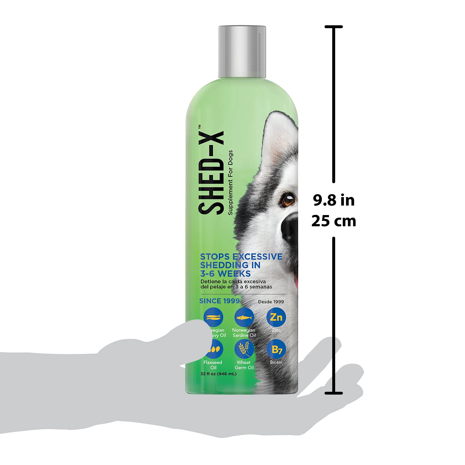 SynergyLabs Shed-X vertido en el plato mezclado con comida para aceptación