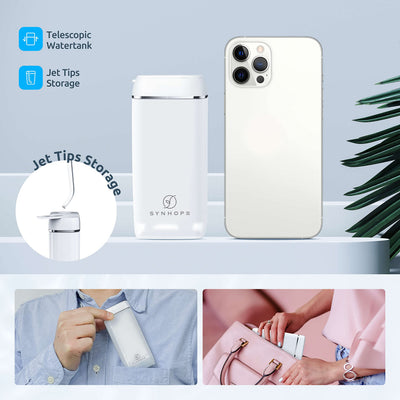 SYNHOPE handheld scale showing compact size and travel-friendly weight