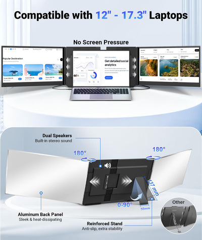 Synnov screen tilted in portrait mode demonstrating flexible viewing arrangements