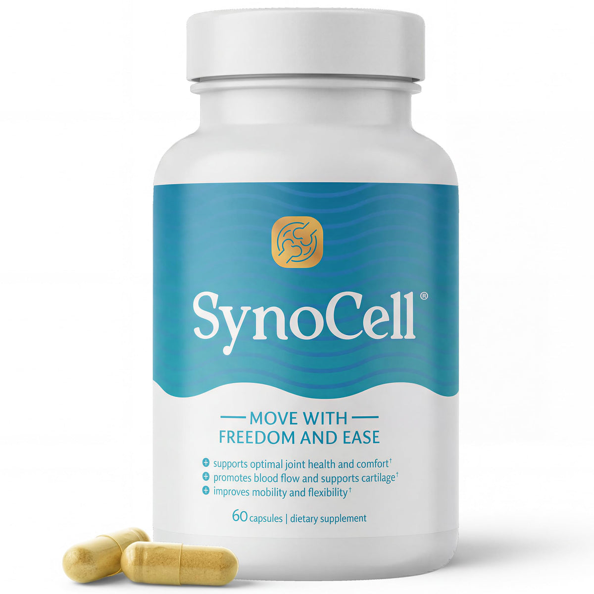 Synocell envase frontal mostrando la fórmula para soporte articular