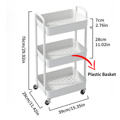 Sywhitta close-up of top shelf showing smooth plastic surface and easy access