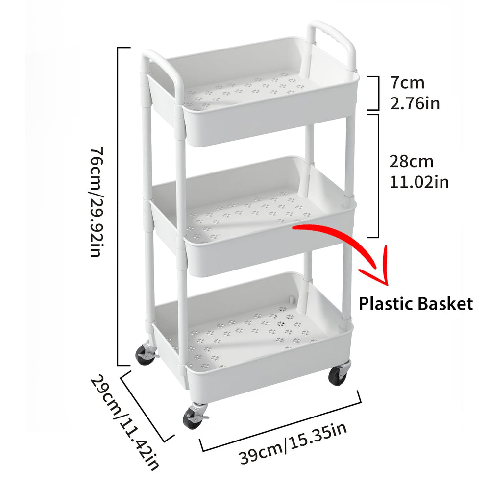 Sywhitta close-up of top shelf showing smooth plastic surface and easy access